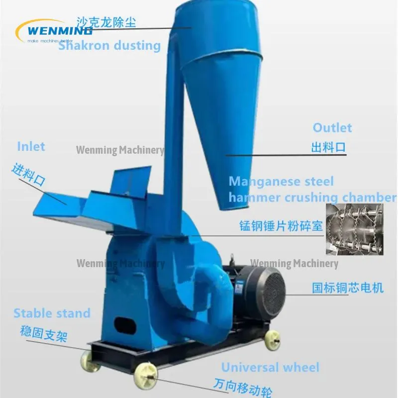 Stainless Steel Hammer Mill Food Chemical Raw Material Mill Corn Grain Crusher Straw Grinder