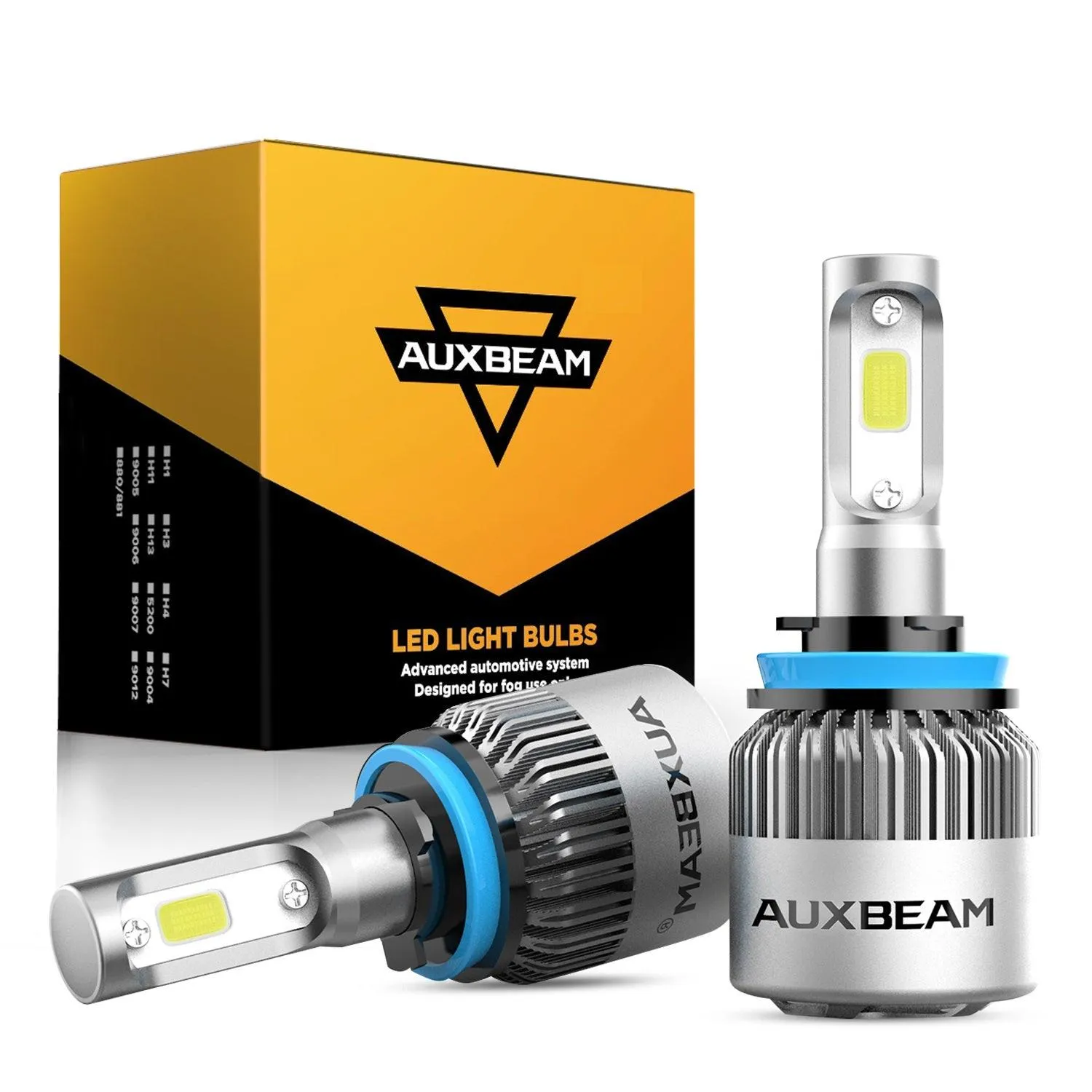 Super Brightest COB S2 Series 8000LM 72W LED Headlight Bulbs 6500K Cool White