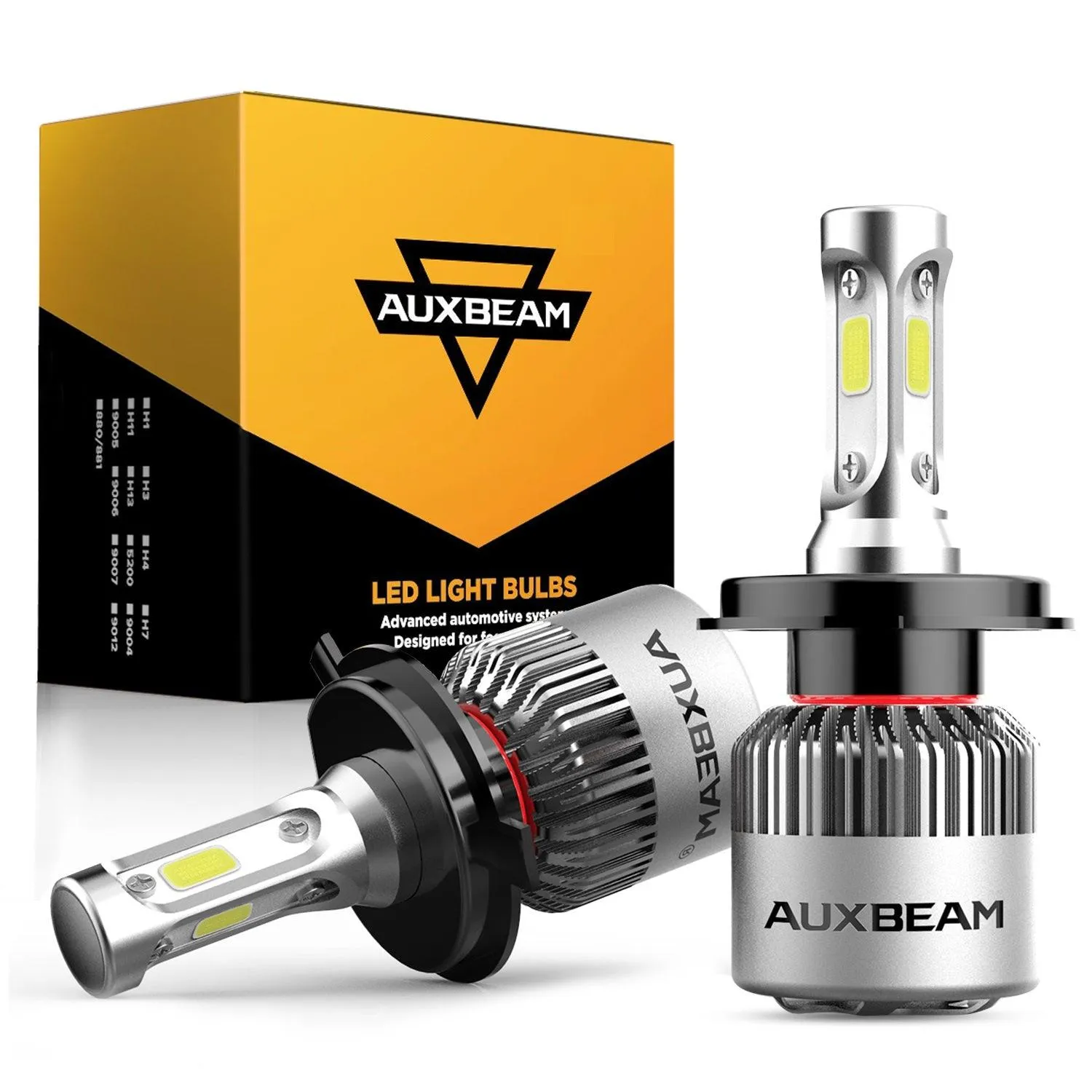 Super Brightest COB S2 Series 8000LM 72W LED Headlight Bulbs 6500K Cool White