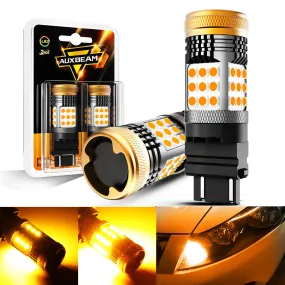 T25 3157 3156 LED Turn Signal Light Rear/Front, Side Maker Light Bulbs 56W 600% High Brightness CAN-Bus Error Free 3000K Amber B21 Series |2 Bulbs