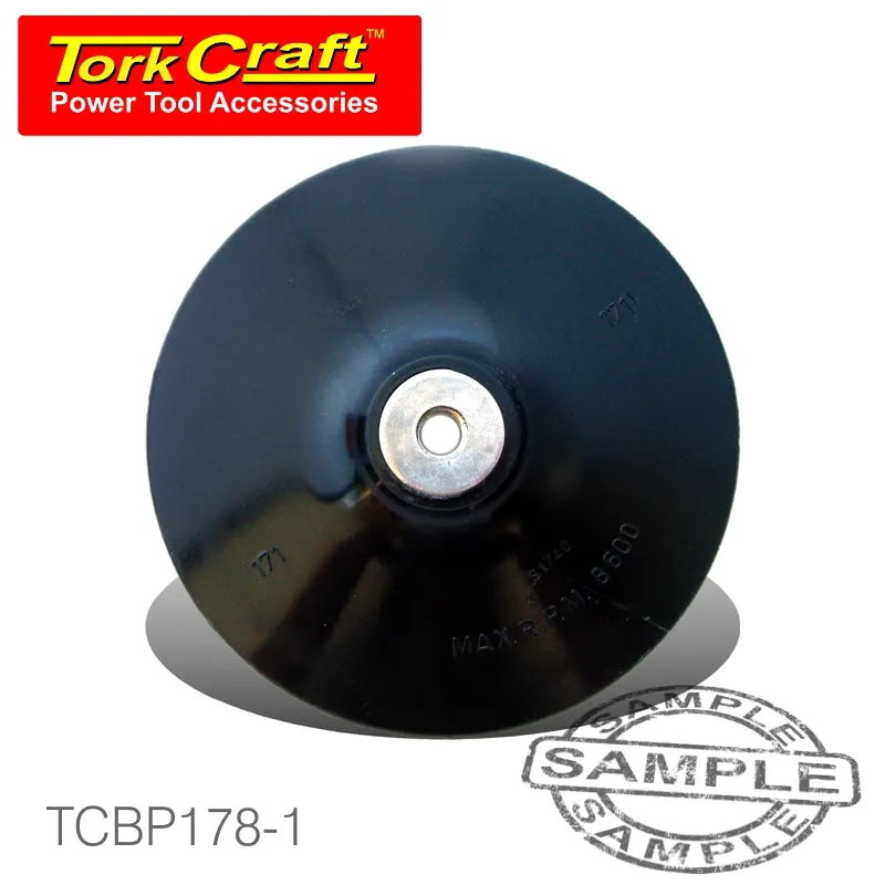 TORK CRAFT ANGLE GRINDER PAD FOR 178 X 22MM DISCS  M14 X 2 THREAD TCBP178-1