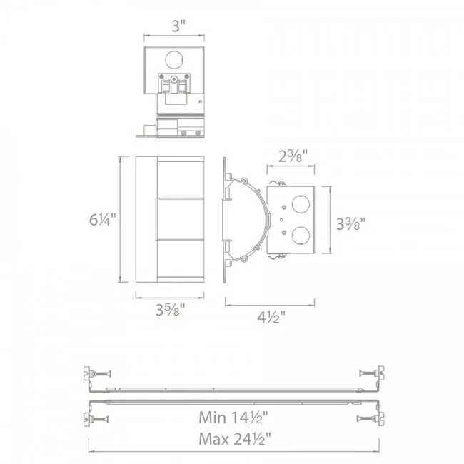 WAC LED-T Indirect Recessed Channel -  Power Feed