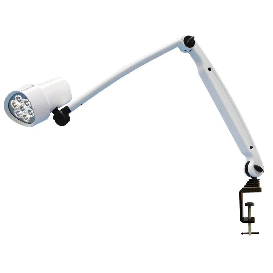 Waldmann D16045100, HALUX N50-1 P FX LED Examination Light, Medical Grade, Articulating Arm, 4400K, Table Clamp