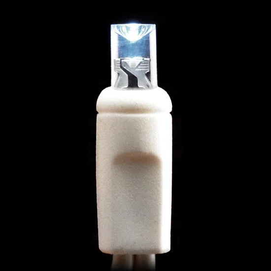 Wide Angle LED Battery Lights - 20 count - Pure White (Cool White) - White Wire