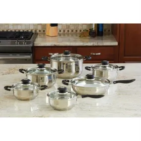 Wyndham House By Justin Wilson 12pc Stainless Steel Cookware Set