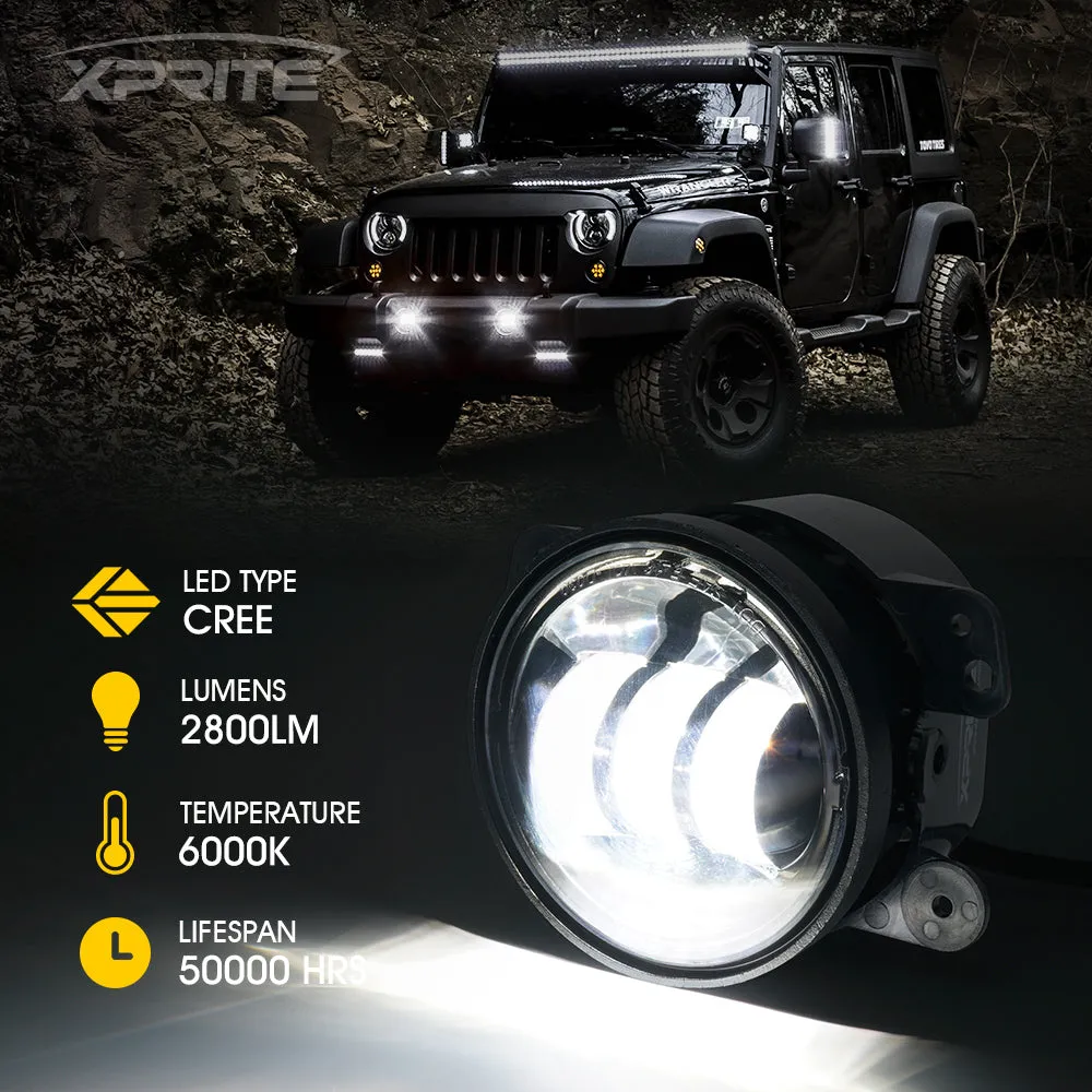 Xprite 4" LED Fog Light Chrysler PT Cruiser (2006-2010) Explore Series